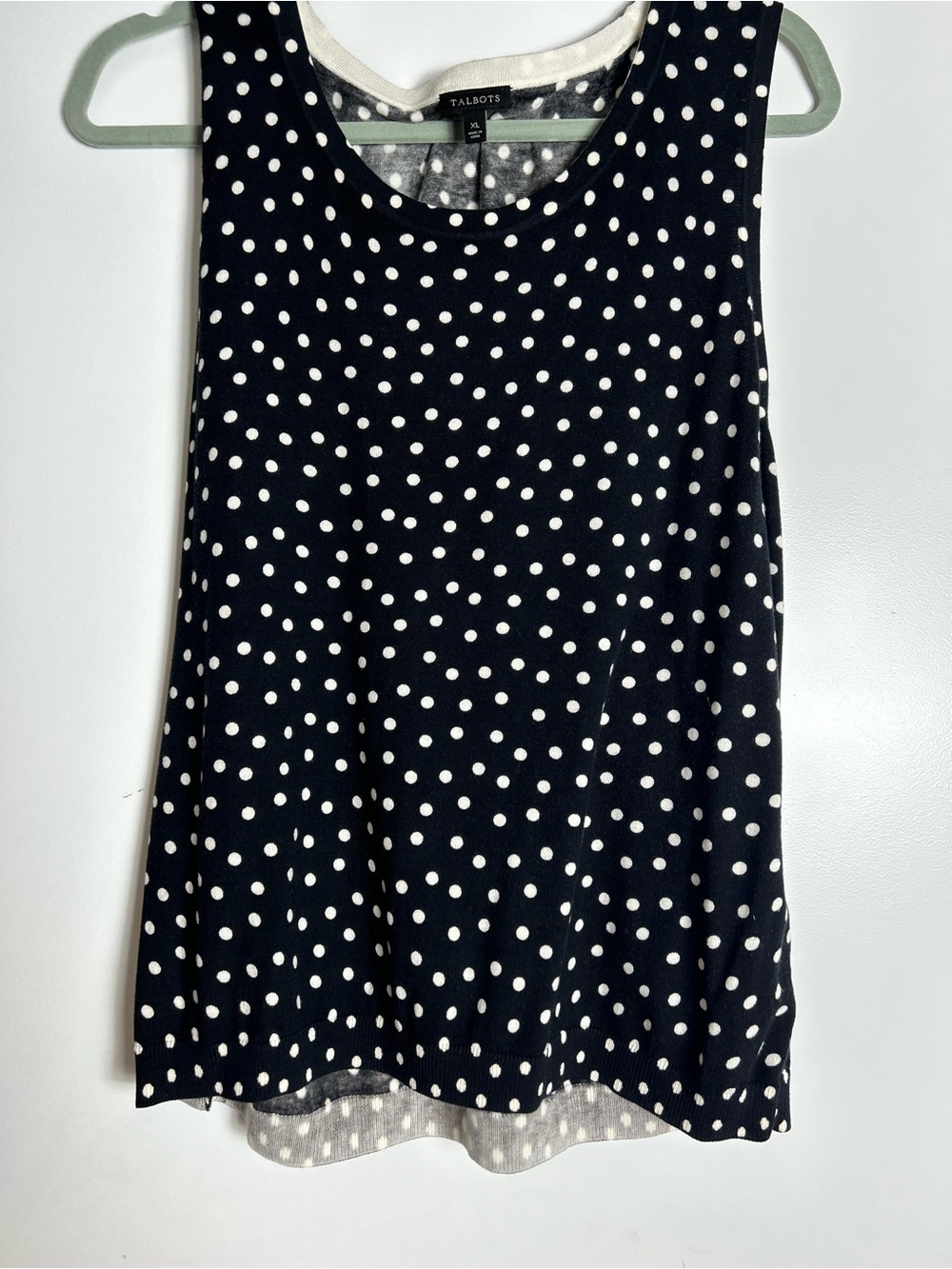 Talbots Black & White Polka Dot Shirt